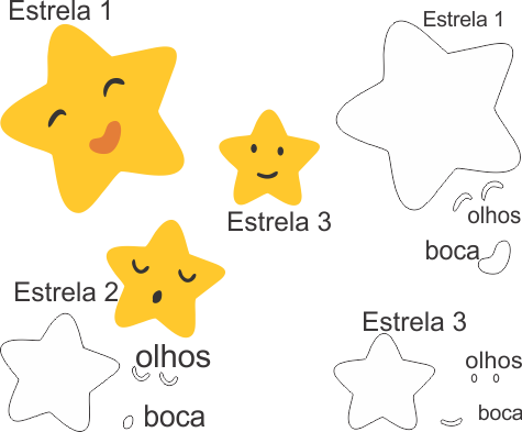 Molde Chuva De Amor Eva - Moon Clipart (475x393), Png Download