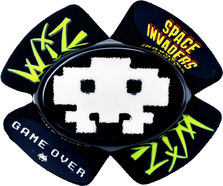 Space Invaders - Space Invaders Badges Button Badge (768x641), Png Download
