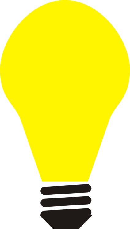 Incandescent Light Bulb Clip Art Christmas Computer - Clip Art Light Bulb (424x749), Png Download