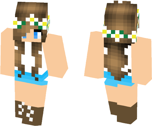 Cute Country Girl - Minecraft (584x497), Png Download