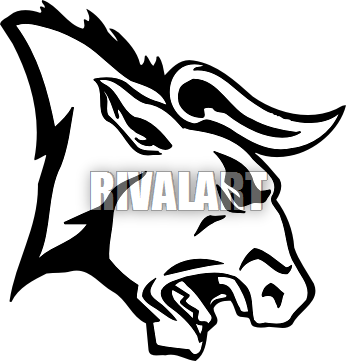 Svg Freeuse Tribal Angry Wolf Bull - Angry Bull Head Drawing (346x361), Png Download