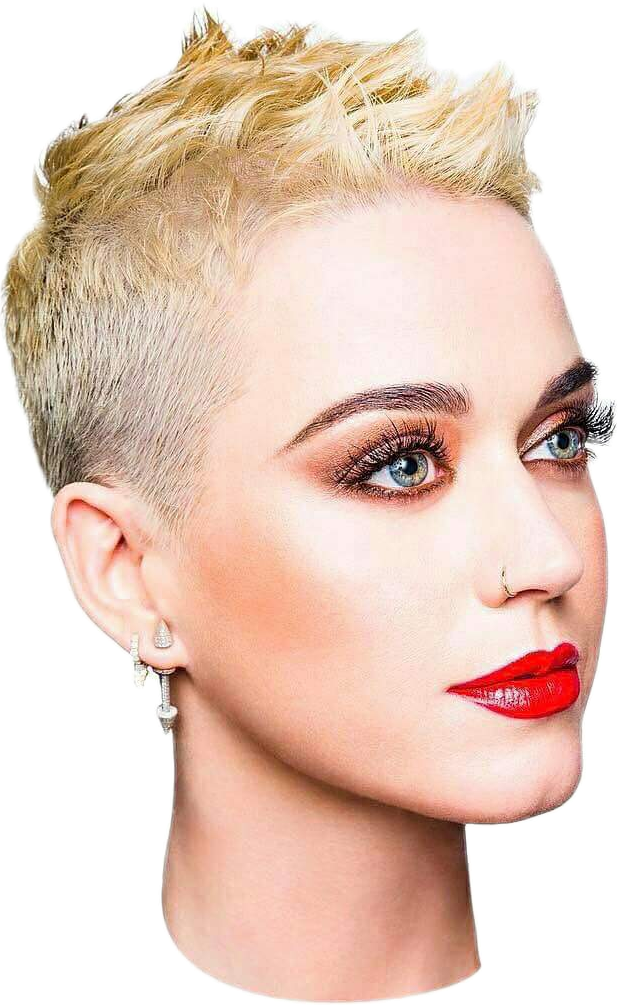 Report Abuse - Katy Perry Cute Short Hair (619x1005), Png Download