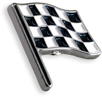 'checkered Flag' Pin - Pin (600x543), Png Download