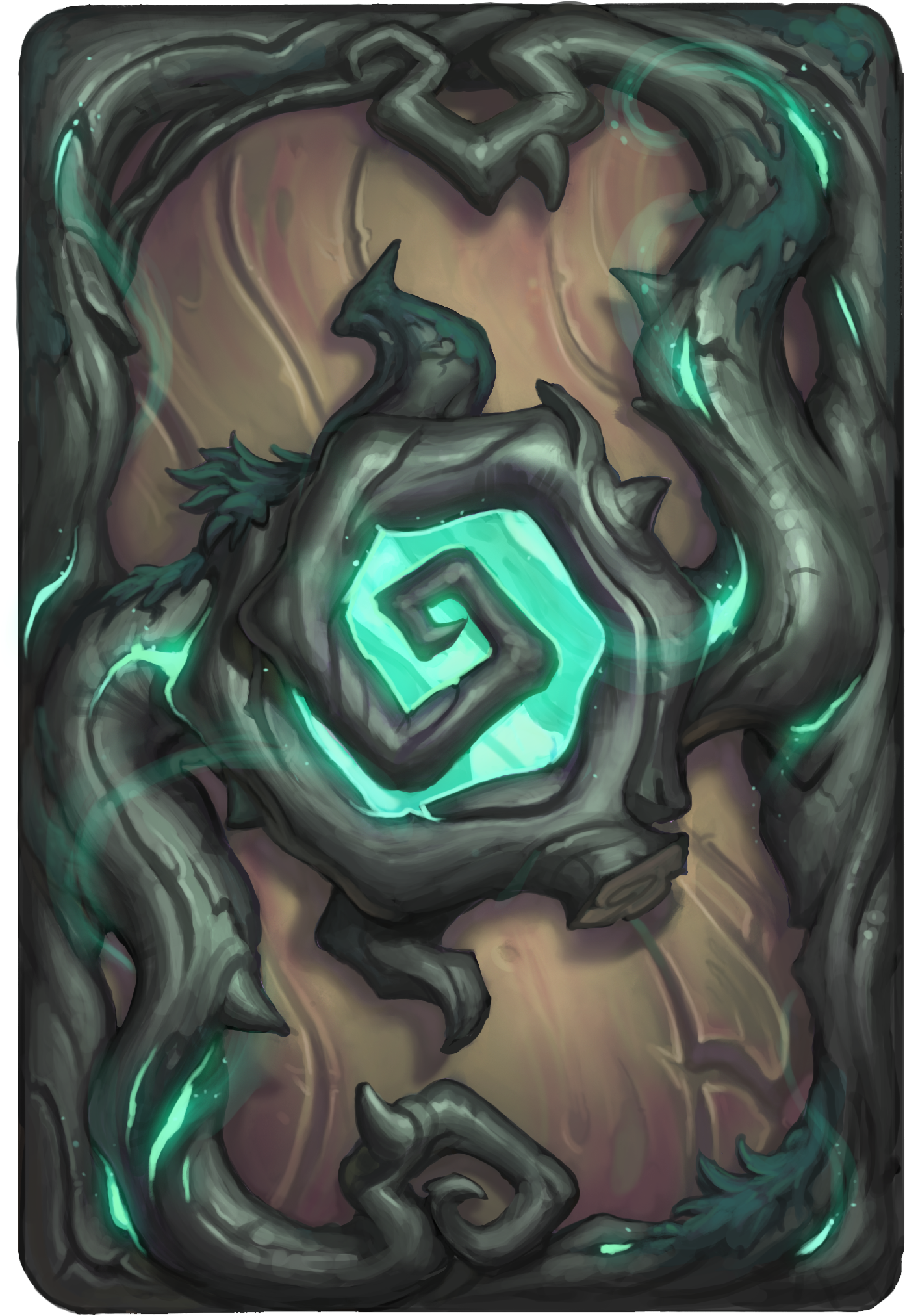 The Card Back For Pre-purchasing The Witchwood Expansion - Bosque Da Bruxa Hearthstone (1526x2128), Png Download