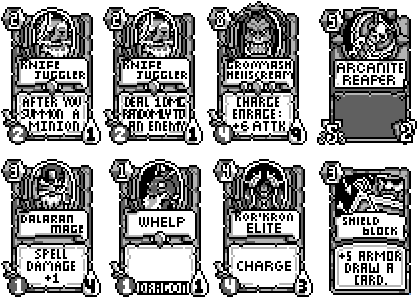 Hearthstone Demake Cards - Hearthstone Gameboy (422x306), Png Download
