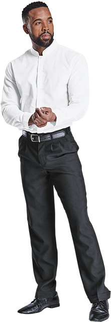 Mens Barista Lounge Long Sleeve Lo-bar - Standing (700x700), Png Download