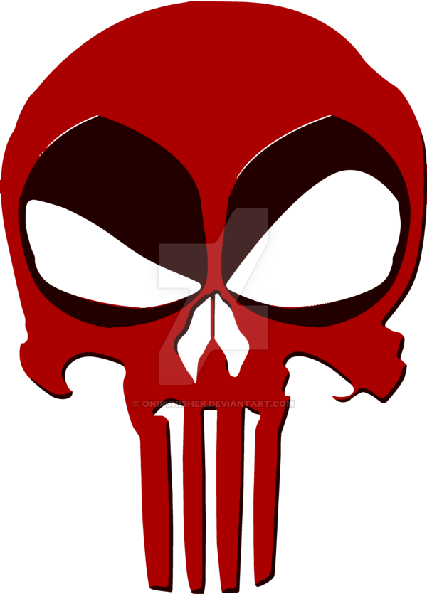 Deadpool Punisher Skull By Onipunisher On Deviant - Deadpool Punisher Skull (600x835), Png Download