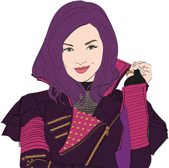 Mal Descendants Clipart 2 By Rachel - Mal Descendants Clipart (550x546), Png Download