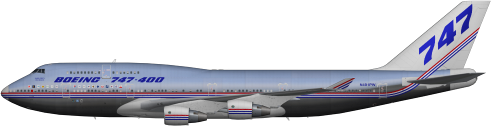 Drawing Airplane Boeing - Boeing 747 400 House Colors (992x434), Png Download