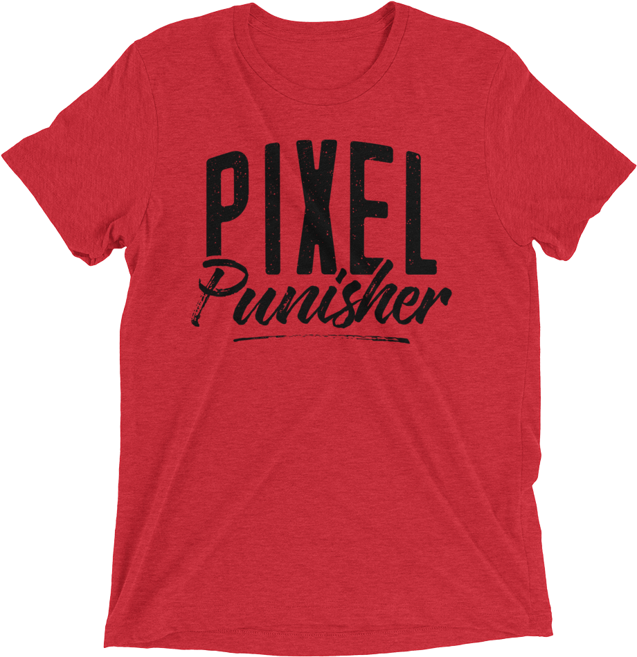 Men's Pixel Punisher Triblend (1000x1000), Png Download