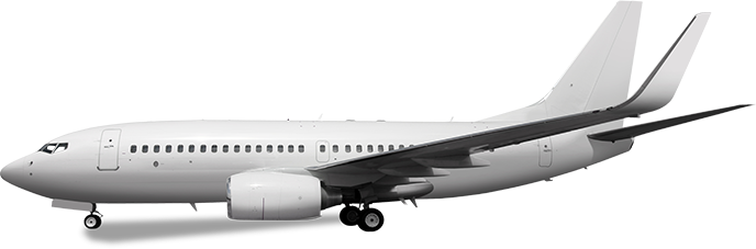 Boeing 737 Cl Type Rating - Aereo Su Sfondo Bianco (688x227), Png Download