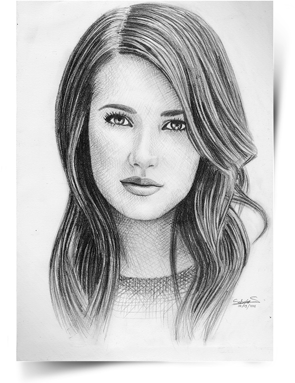 Image Transparent Download Celebrity Portraits On Wacom - Woman Drawing Realistic (600x805), Png Download