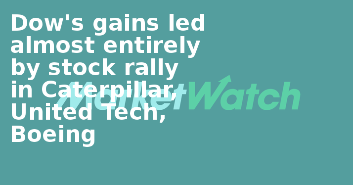 Dow's Gains Led Almost Entirely By Stock Rally In Caterpillar, - Colorfulness (714x374), Png Download