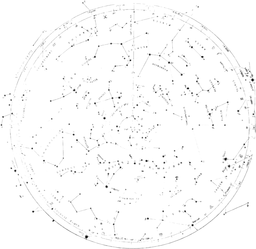 Constellations Drawing At Getdrawings - Circle (862x838), Png Download