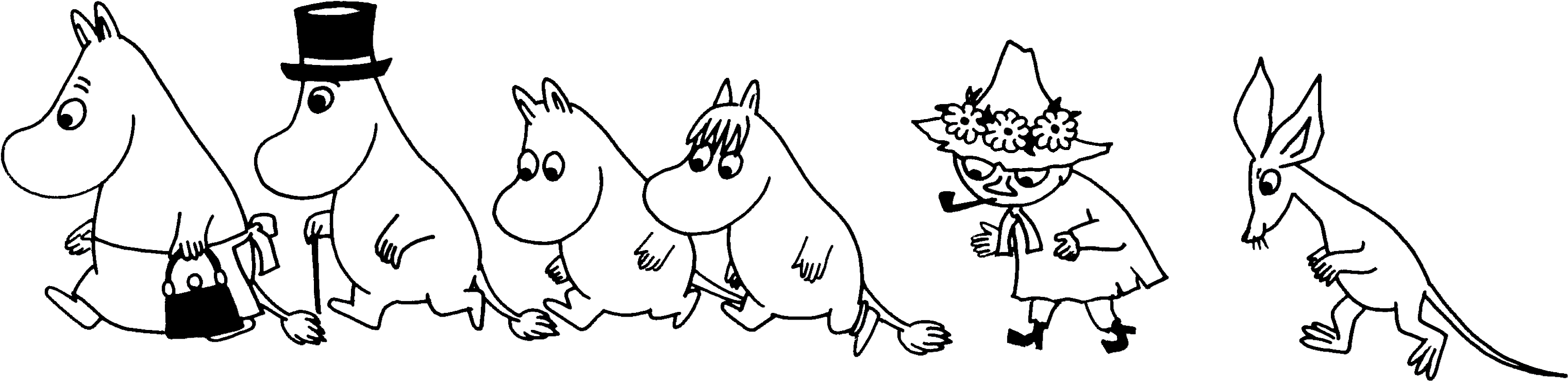 Press Kit - Moomin Family (3132x825), Png Download