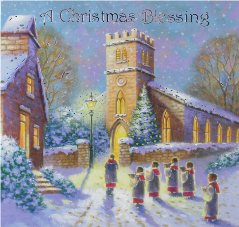 12 Foiled Cards Religious 2 Assorted Designs - Vark (736x460), Png Download