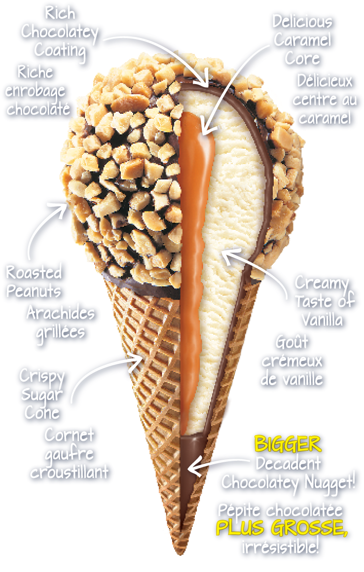 Nestlé Drumstick Same Great Taste, Bigger Chocolatey - Drumstick Ice Cream Caramel (743x1171), Png Download