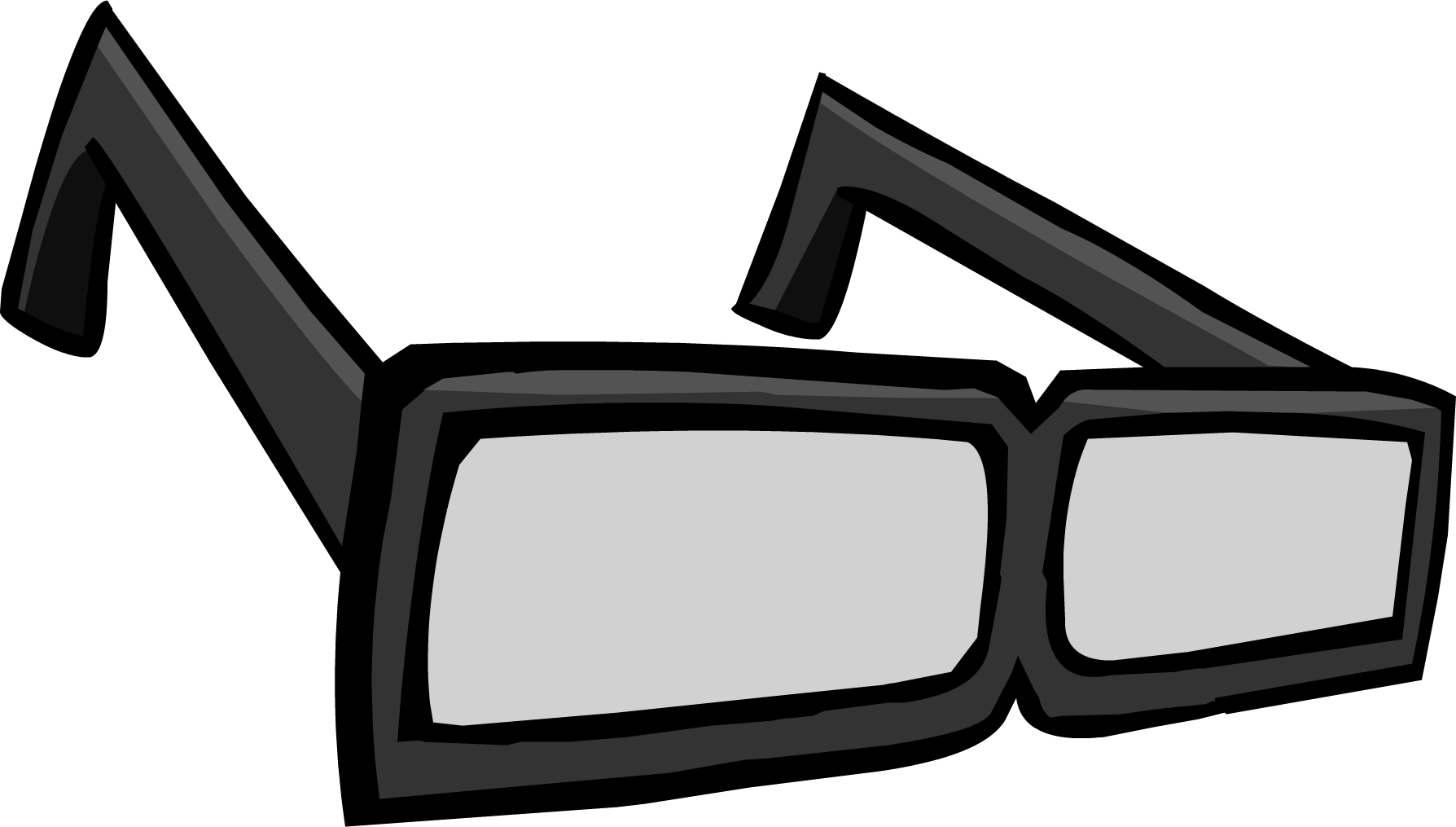 111 Icon - Club Penguin Glasses (1788x1015), Png Download
