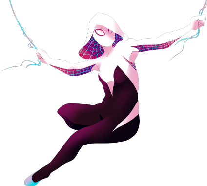 Spider Gwen No Background (500x429), Png Download