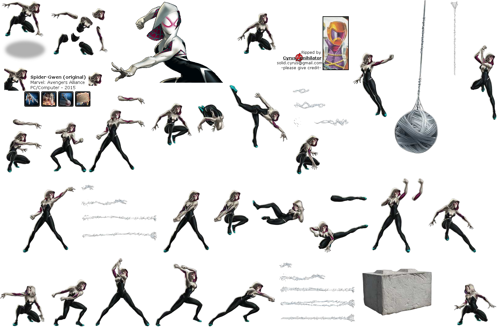 Click For Full Sized Image Spider-gwen - Marvel Avengers Alliance Spider Gwen (1625x1075), Png Download