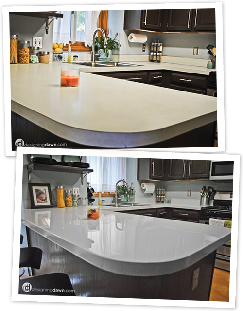 9 Diy Countertop - Diy Kitchen Countertop Makeover (500x653), Png Download