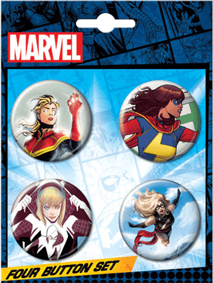 Marvel Spider Gwen Team-up Button Set - Marvel Emoji Button Set 1 (555x555), Png Download