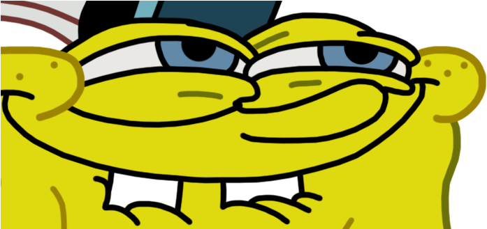 For Some Reason I Dont Have Any Laughing Gifs - Spongebob Smile Transparent (723x328), Png Download