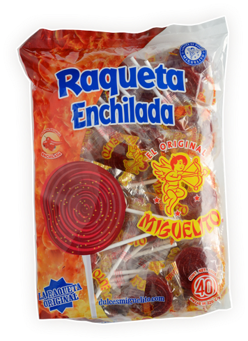 Menu Pic Lunch Png Enchilada Picture - Paleta Raqueta Enchilada Miguelito (400x520), Png Download
