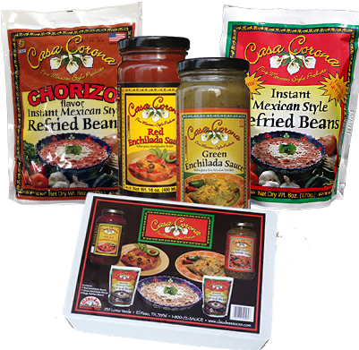 The Whole Enchilada - Casa Corona Refried Beans, Instant, Mexican Style - (400x400), Png Download