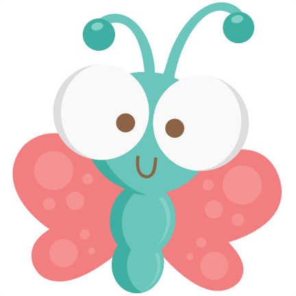 Clipart Png Cute - Cute Butterfly Clipart Png (432x432), Png Download