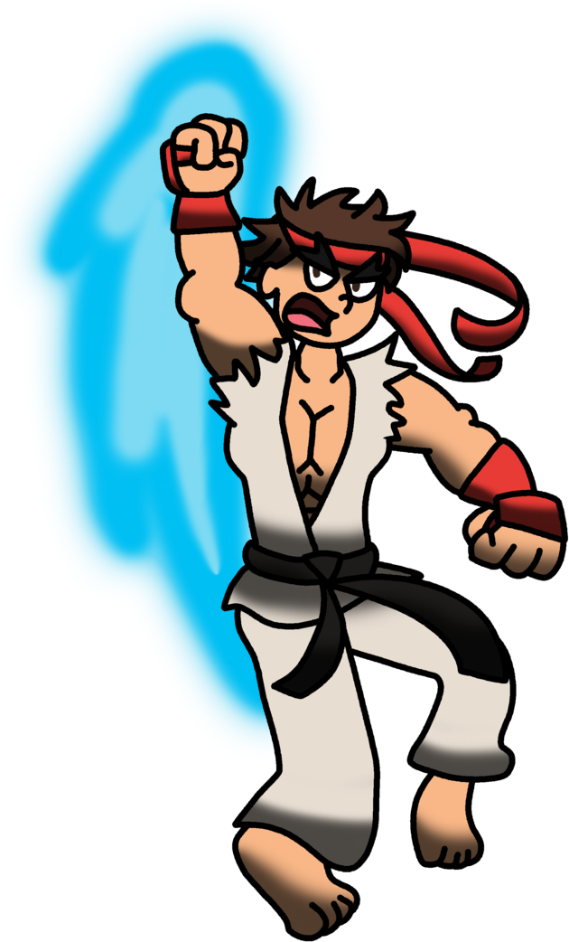 Image Black And White Library Ryu Drawing Shoryuken - Ryu Shoryuken Drawn (1024x1104), Png Download