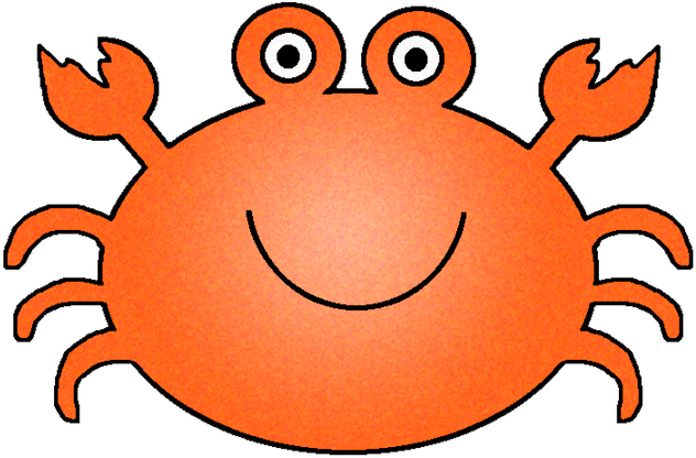 Crab Png Graphics By Ruth Ocean - Orange Crab Clipart (665x442), Png Download