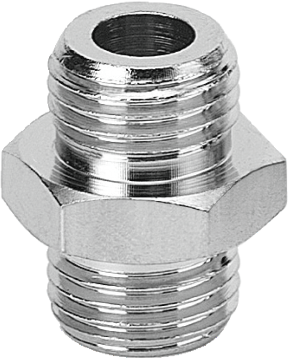 Brass Hex Nipple - Réduction Double Mâle Cylindrique A1 Laiton Nickelé (800x800), Png Download