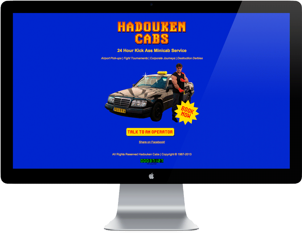 The First One Called Hadouken Cabs Was For A Fictional - Computer Monitor (1000x809), Png Download