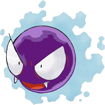 Gastly Shiny - Pokemon Gastly (350x350), Png Download