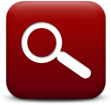 128656 Simple Red Square Icon Business Magnifying Glass - Icon Simple Red Square (389x382), Png Download