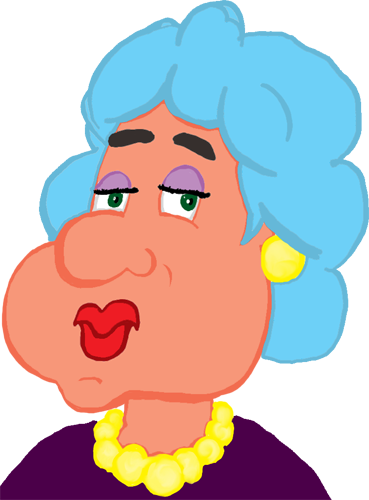 Image Black And White Library A Perfect World Clip - Old Lady Cartoon Png Transparent (369x500), Png Download