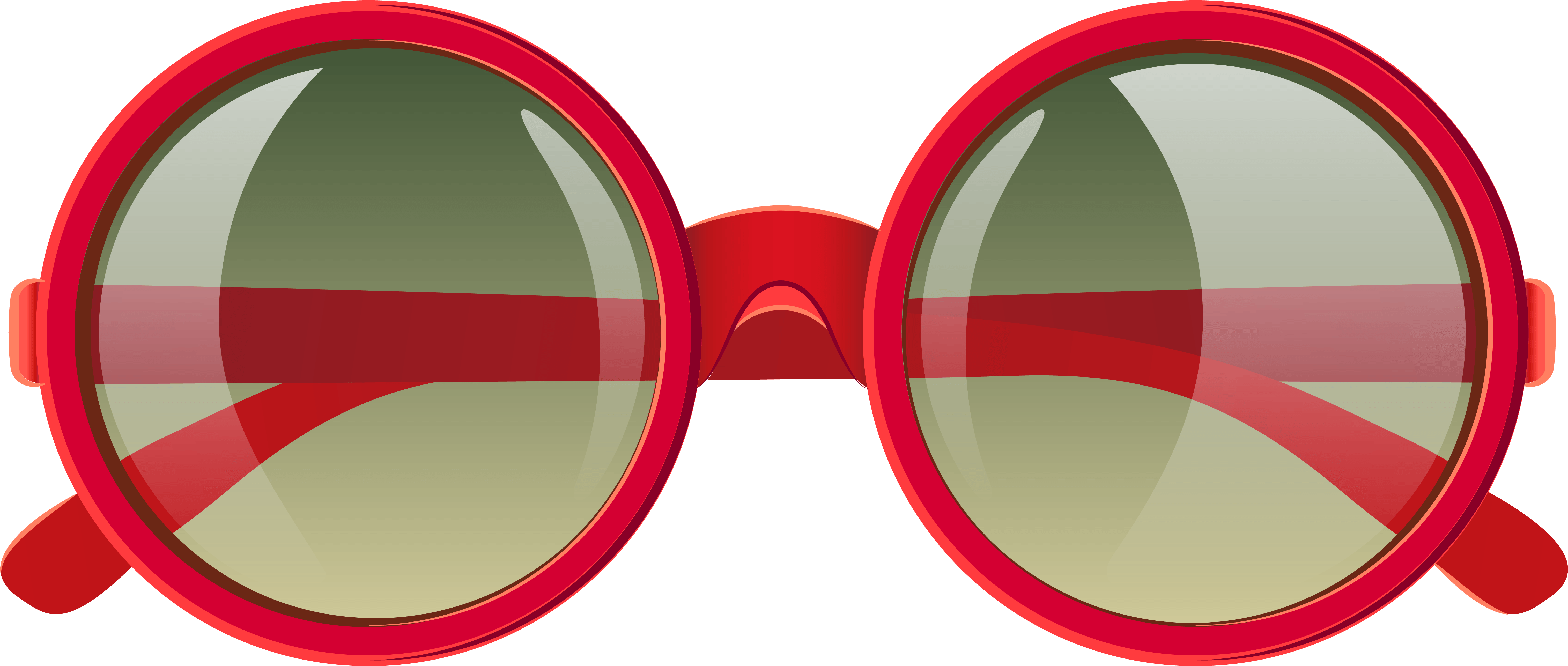 Red Square Clipart Cute - Cute Sunglasses Clipart Png (6287x2669), Png Download