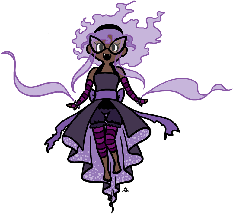Decided To Design Myself A Gastly Gijinka I Will Name - Gastly Haunter Gengar Art (500x461), Png Download