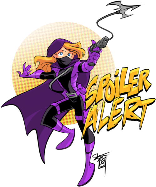 Spoiler - Cartoon (500x651), Png Download