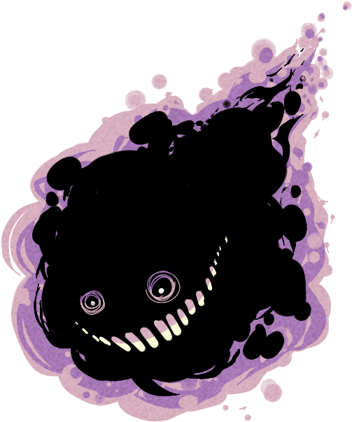 • Pokemon Gengar Haunter Gastly Jesterdex Jesterdraws - Gastly (605x605), Png Download