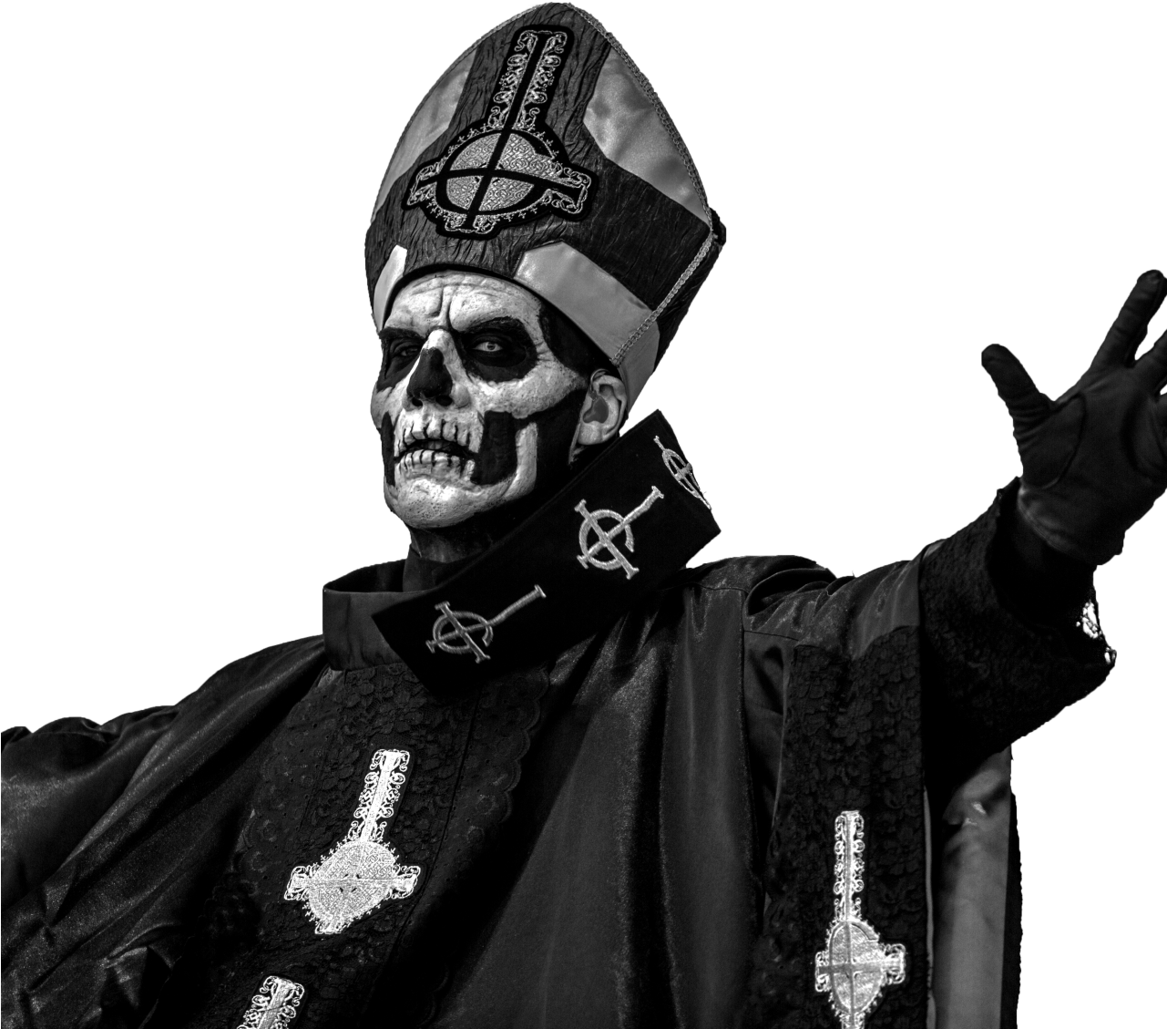 Transparent Ghost Clip Art Black And White Library - Papa Emeritus Ghost Bc Transparent (1280x1280), Png Download