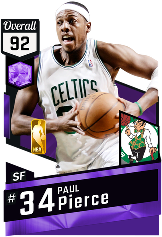 '08 Paul Pierce Amethyst Card - Amethyst Kevin Durant Nba 2k17 (325x475), Png Download