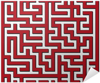 Vector Illustration Of Red Square Maze Poster • Pixers® - Square Maze (400x400), Png Download