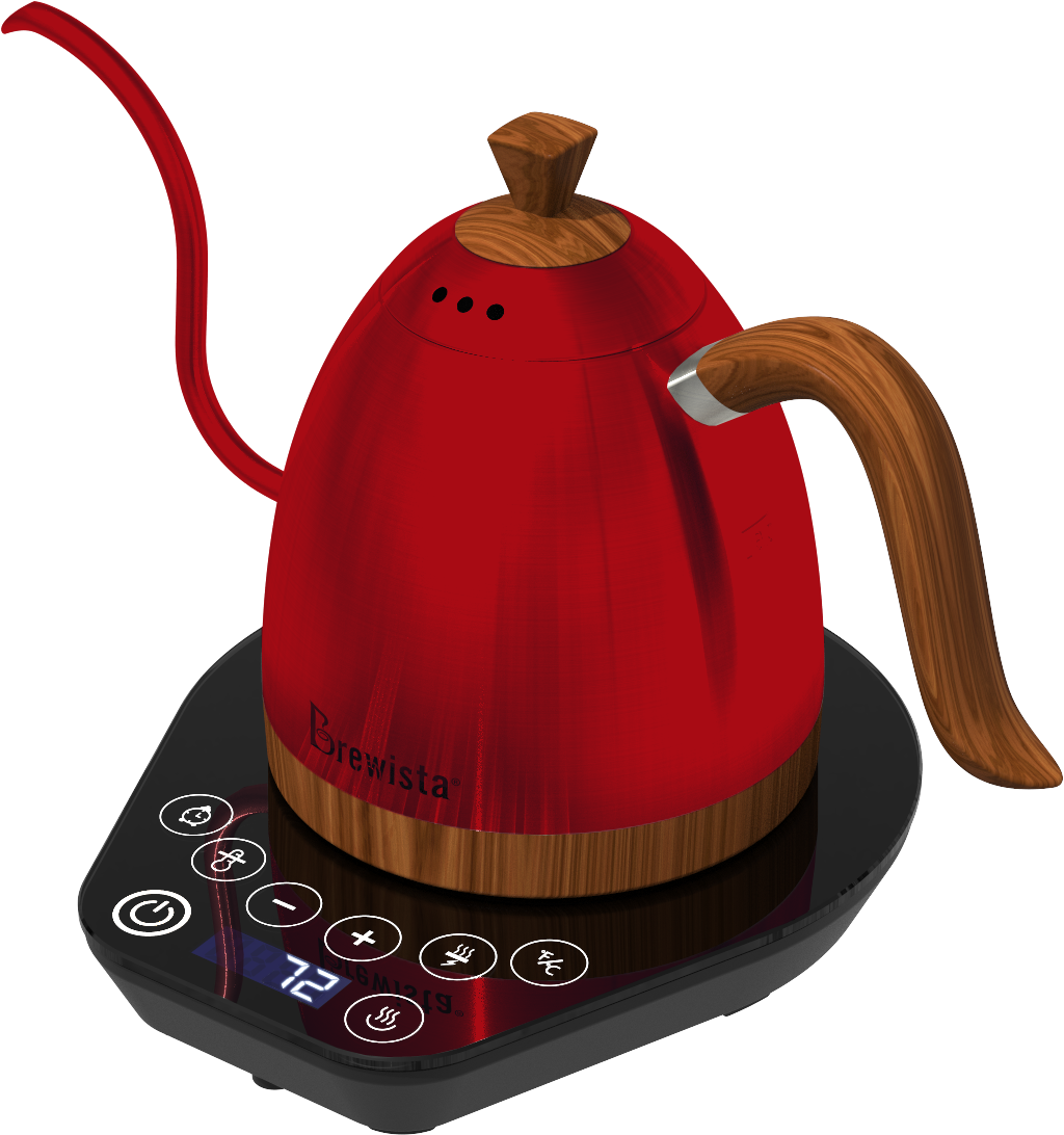 Brewista Artisan 600ml Gooseneck Variable Temperature - Brewista Artisan Gooseneck Variable Kettle Silver (1143x1257), Png Download