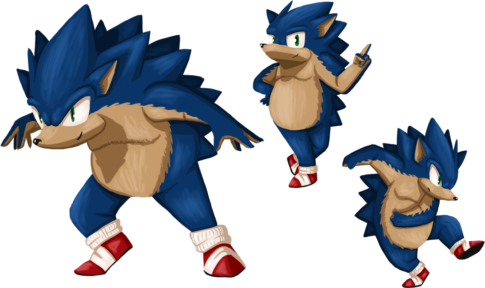Redesignchar4-sonicver2 - Sonic The Hedgehog (1600x1033), Png Download