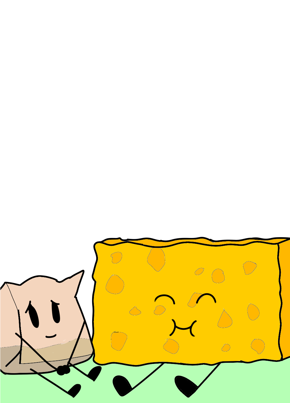 Barf-bag And Spongy I Luv Them Both So Much - Cat (500x707), Png Download