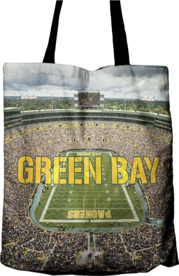 Green Bay Football Stadium Tote - Tote Bag (1000x1000), Png Download