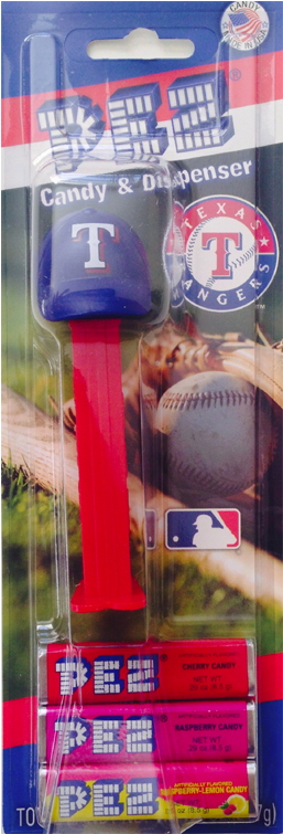 Texas Rangers Cap - Major League Baseball Pez Mlb Atlanta Braves Shipper (800x800), Png Download