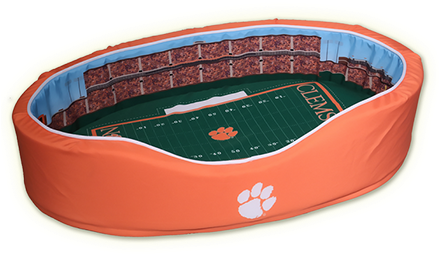 Clemson Football Stadium Pet Bed - Strip The Stadium Okstate (472x611), Png Download